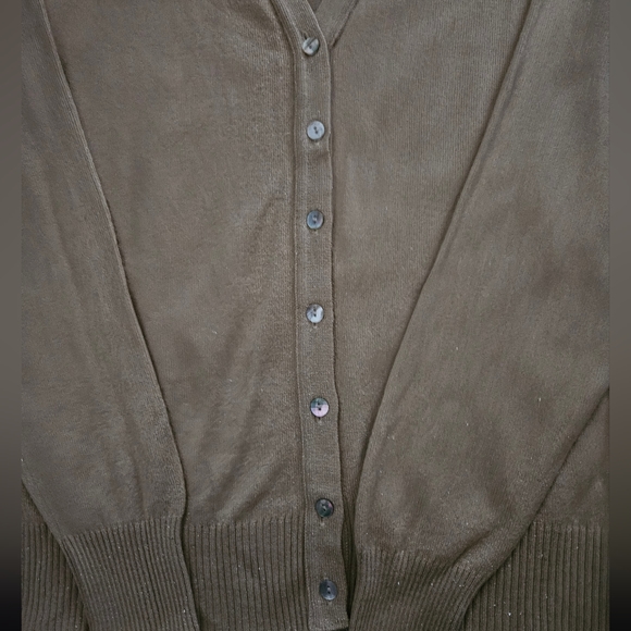 Bianco & Blu Gold Speckled Gold Colored Cardigan - Size XL - NWOT - Picture 3 of 9